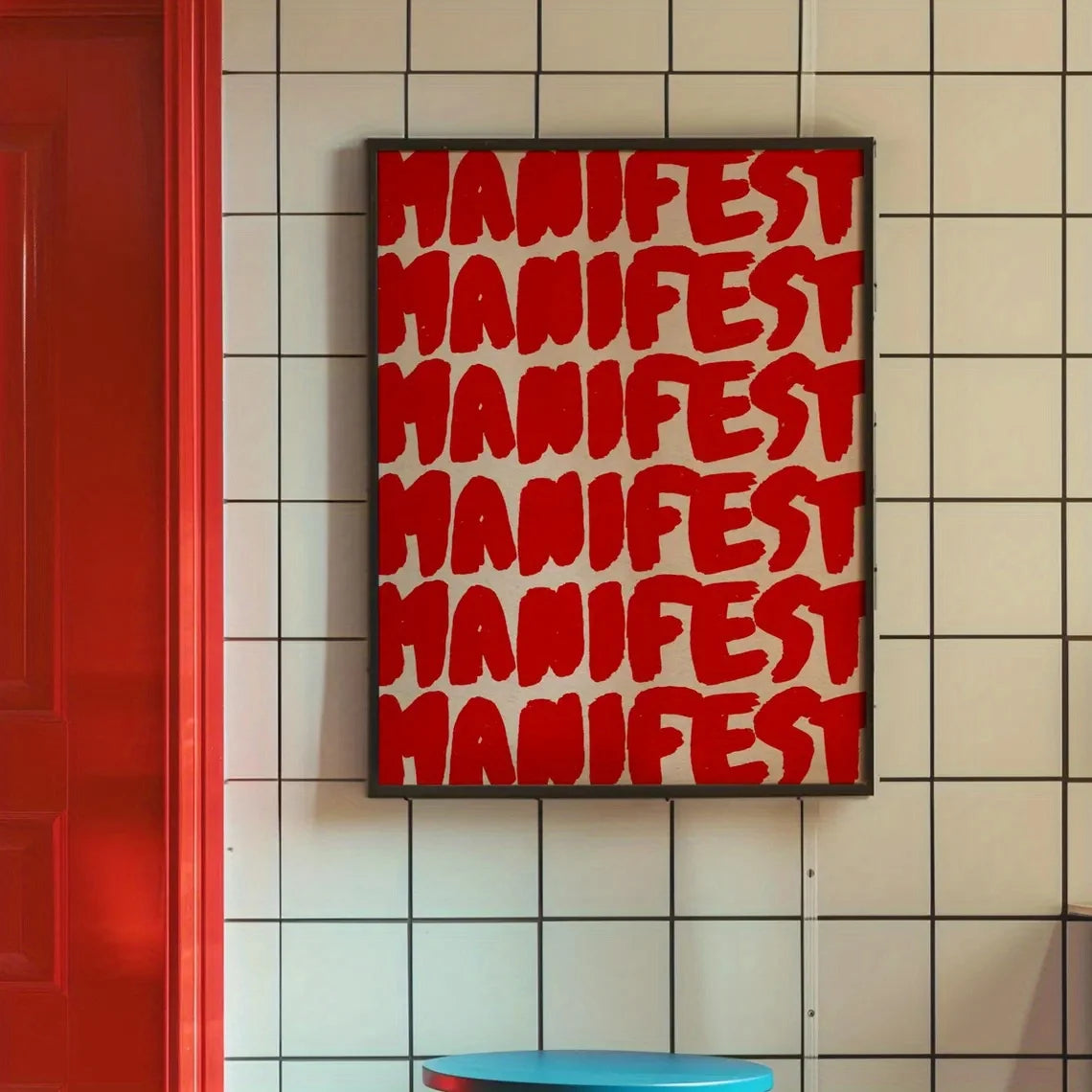 1pc Simple Trendy Text Printing Poster, Simple Canvas Wall Decoration, Modern Art Home Decoration, Living Room Decoration